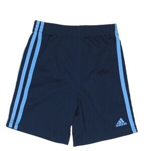 ADIDAS Elastic Waistband Shorts Navy/Blue Boys Age 7Y